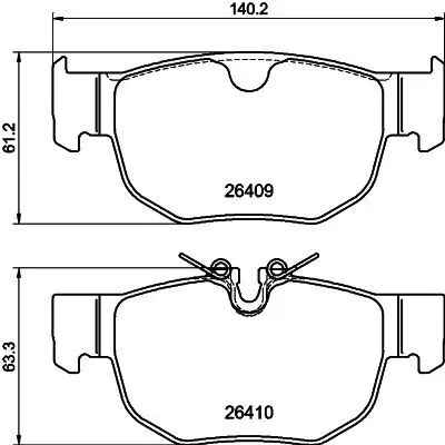 8DB355044381 Комплект тормозных колодок,