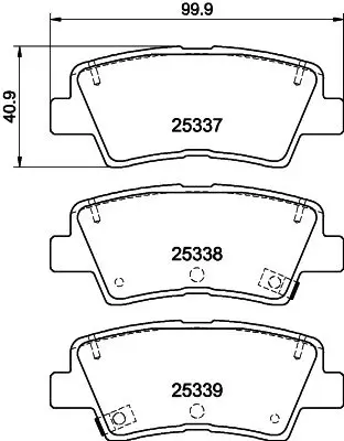 HELLA 8DB355044731 Комплект тормозных колодок,