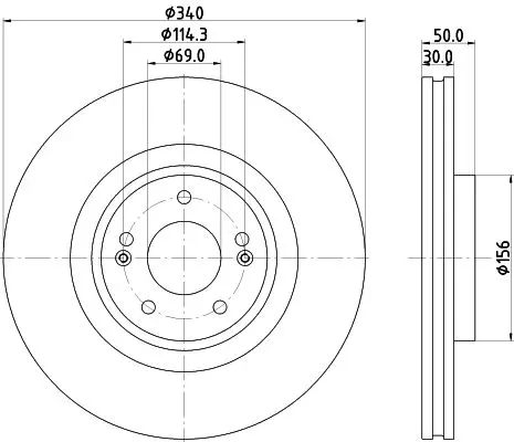 HELLA 8DD355134871 Тормозной диск