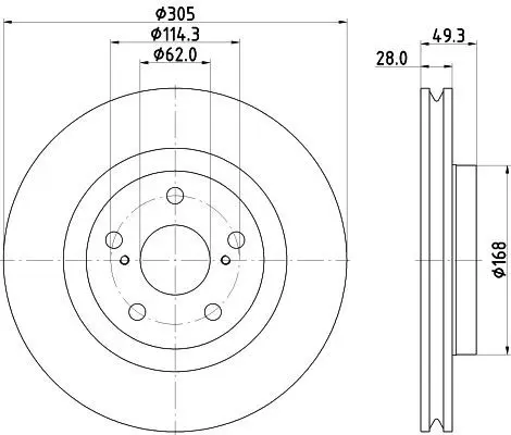 HELLA 8DD355135241 Тормозной диск