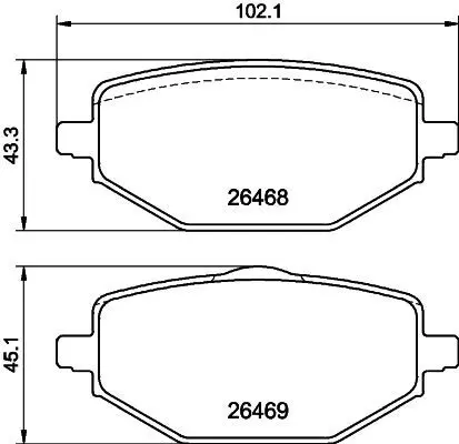 8DB355044241 Комплект тормозных колодок,