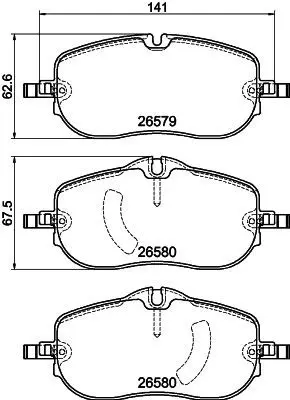 HELLA 8DB355044391 Комплект тормозных колодок,