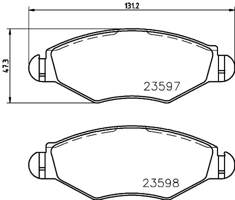 HELLA 8DB355009411 Комплект тормозных колодок,