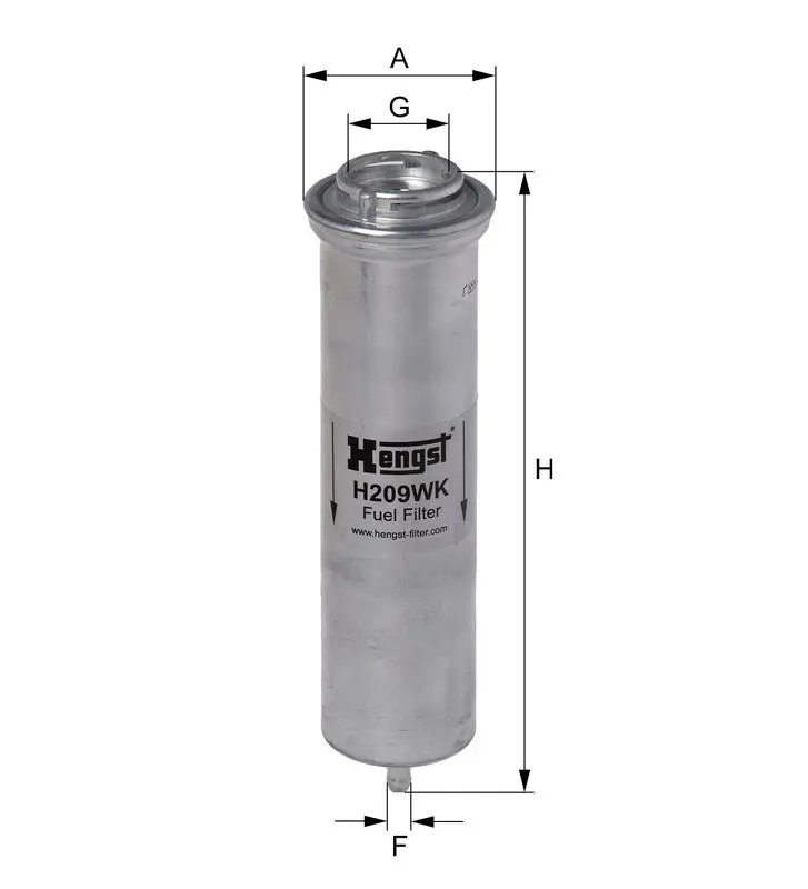 H209WK Фильтр топливный Hengst H209WK