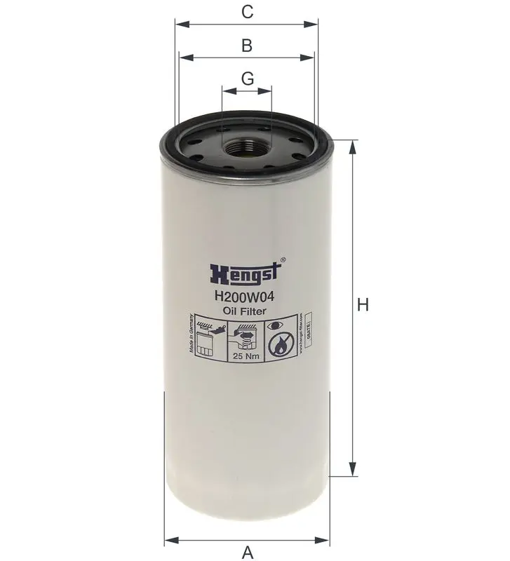 H200W04 ФИЛЬТР МАСЛЯНЫЙ