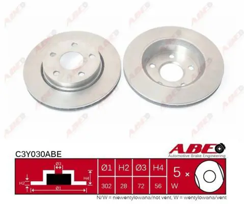 ABE C3Y030ABE Тормозной диск