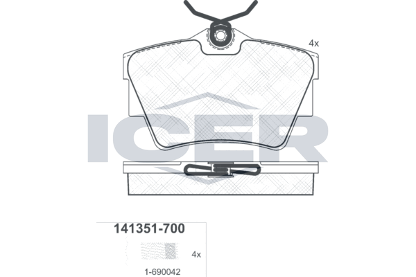141351-700 141351 700 колодки дисковые