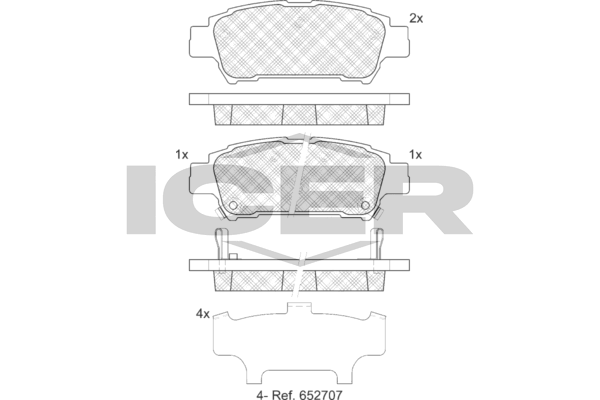 181608 Колодки тормозные ICER Toyota