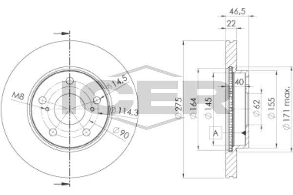 78BD2890-2 Диск тормозной передний TOYOTA
