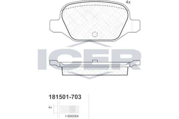 181501-703 Колодки тормозные задние