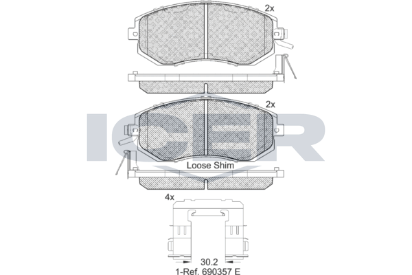 182199 Колодки тормозные Subaru