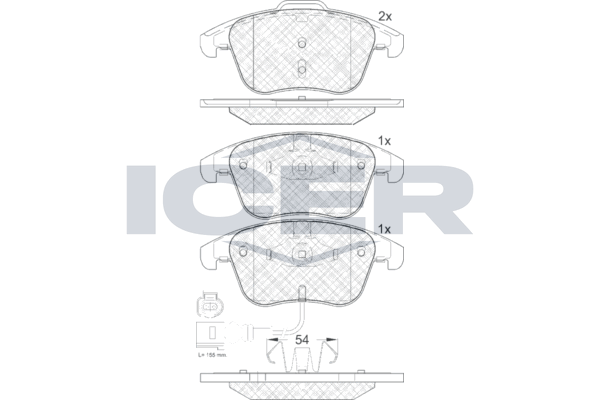 181923 Icer 181923 колодки дисковые