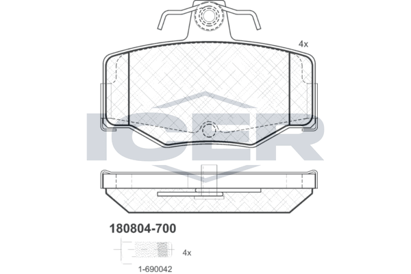 180804-700 Колодки задние NISSAN Almera
