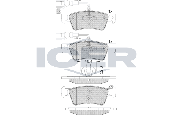 Icer 181815 Колодки тормозные VW Touareg