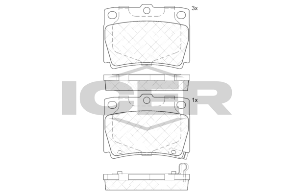 Icer 181719 181719 колодки дисковые задние