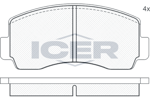  ICER Колодки торм.дисковые