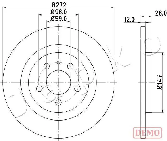 JAPKO 610606C Тормозной диск