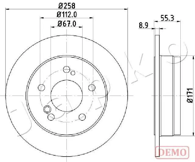 JAPKO 610504C Тормозной диск