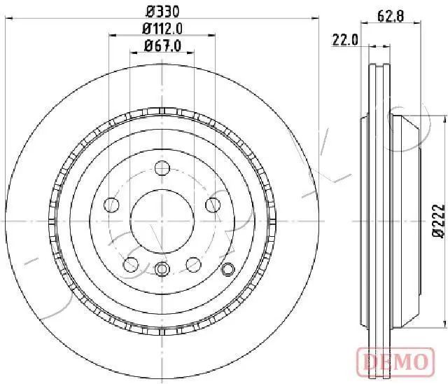 JAPKO 610519C Тормозной диск