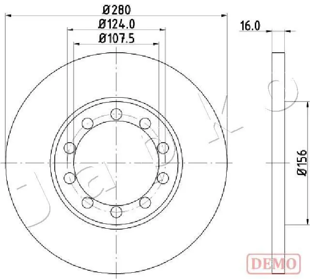 JAPKO 610314C Диск тормозной задний ford