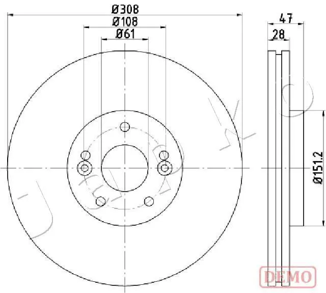 JAPKO 600713C Тормозной диск