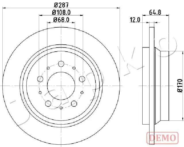 JAPKO 610321C Тормозной диск