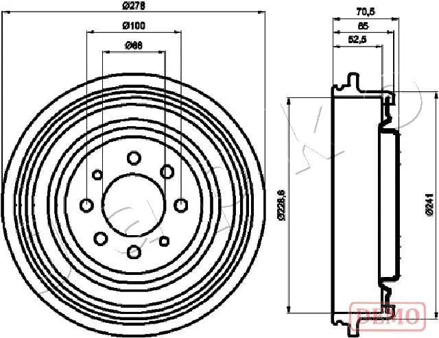 JAPKO 560703C Тормозной барабан