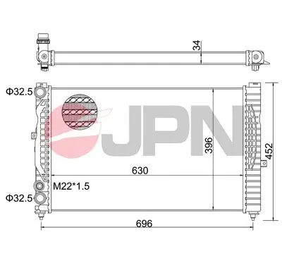 60C9001-JPN Radiator, engine cooling