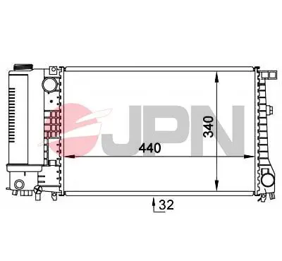 60C9007-JPN Radiator, engine cooling
