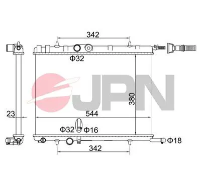 JPN 60C9041JPN Radiator, engine cooling