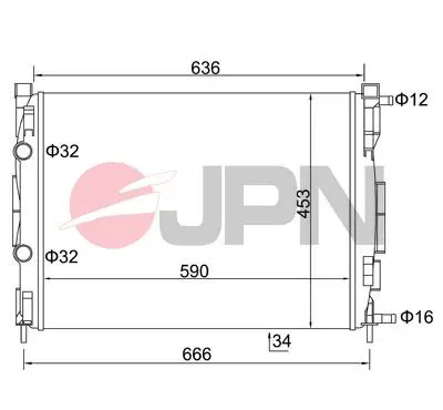 60C9044-JPN Radiator, engine cooling