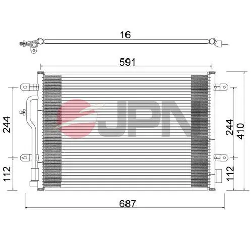 60C9075-JPN Condenser, air conditioning