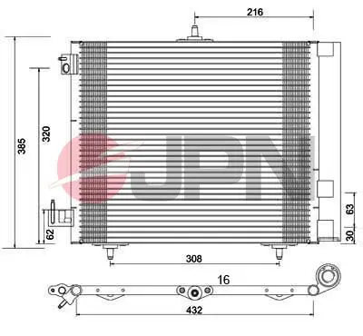 60C9090-JPN Condenser, air conditioning