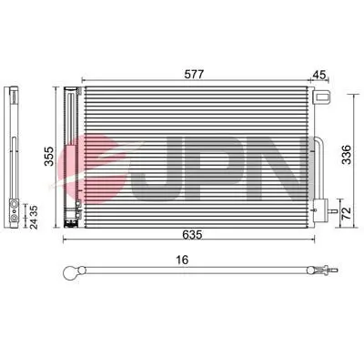 JPN 60C9098JPN Condenser, air conditioning