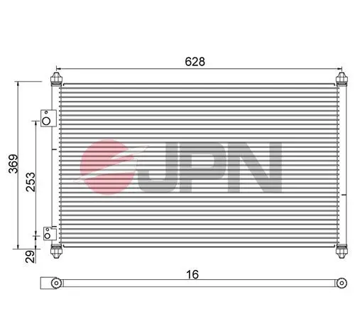 60C9100-JPN Condenser, air conditioning