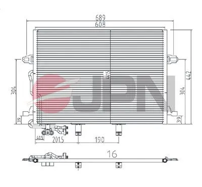 JPN 60C9102JPN Condenser, air conditioning