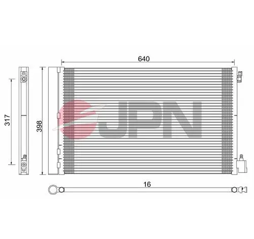 JPN 60C9120JPN Condenser, air conditioning