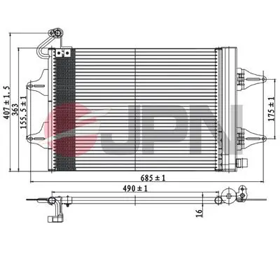 JPN 60C9131JPN Condenser, air conditioning