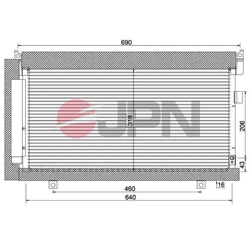 60C9132-JPN Condenser, air conditioning