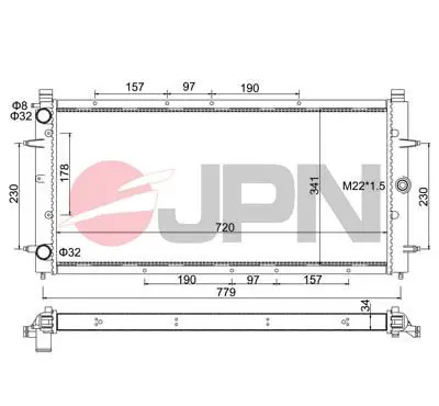 60C9054-JPN Radiator, engine cooling