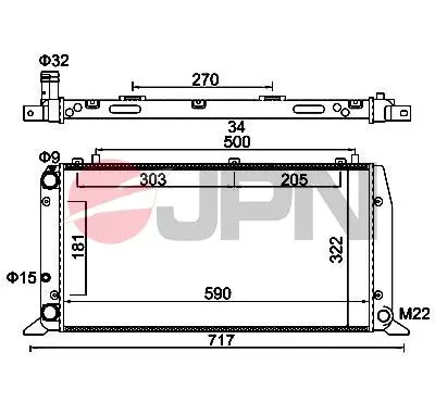60C9052-JPN Radiator, engine cooling