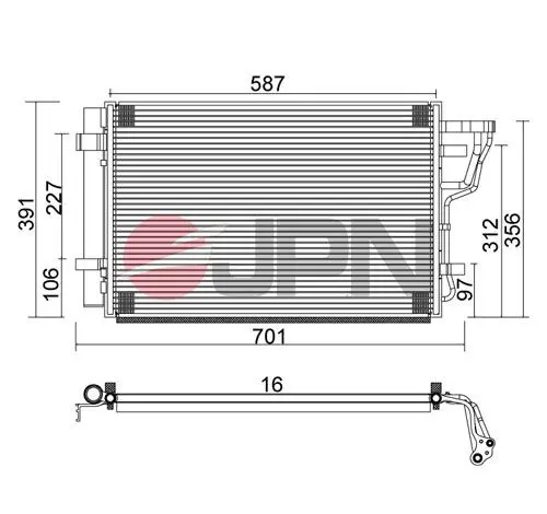 JPN 60C0327JPN Condenser, air conditioning