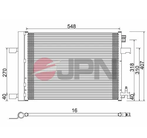 JPN 60C9119JPN Condenser, air conditioning