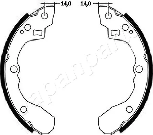 Japanparts GF398AF Комплект тормозных колодок