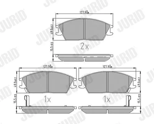 JURID 572268J Комплект тормозных колодок