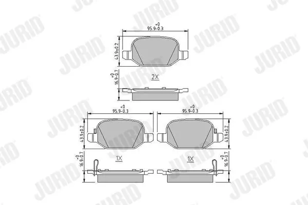 JURID 573445J Комплект тормозных колодок