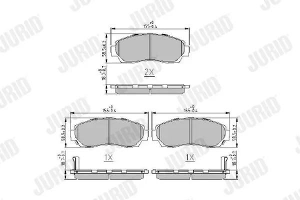 JURID 573913J Комплект тормозных колодок,