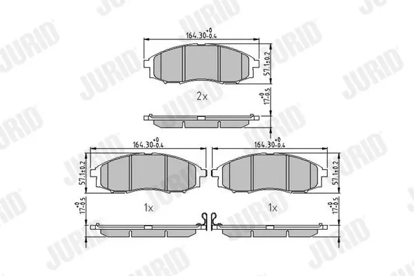 JURID 572551J Комплект тормозных колодок