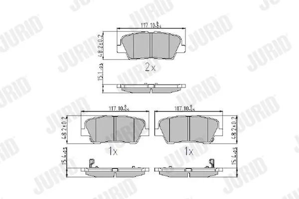 JURID 572639J Комплект тормозных колодок