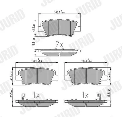 JURID 572629J Комплект тормозных колодок